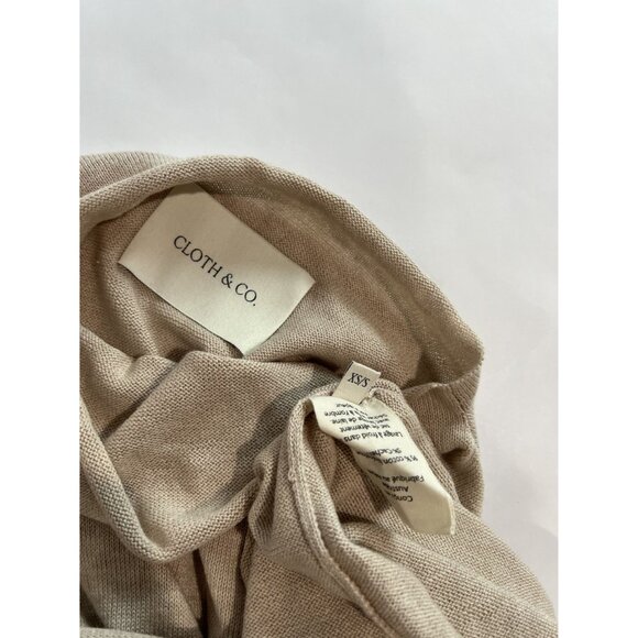 Cloth & Co Mock Neck Top in Tan - Picture 3 of 3
